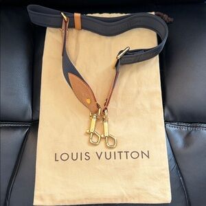 Authentic Louis Vuitton Black and Tan Crossbody or Shoulder Strap